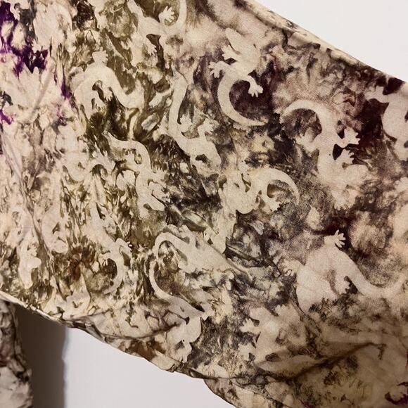 Vintage Lagenlook Boho Women Maxi Kimono Size O/S Tan Oversized Festival Hippie - Picture 7 of 10